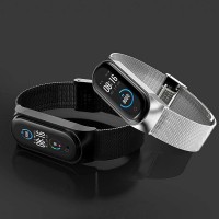 3Chome Metal Strap Compatible with Xiaomi Mi Band 6 / Mi Band 5/ Mi Band 4 / Mi Band 3, Smart Watch Wristbands Replacement Accessories